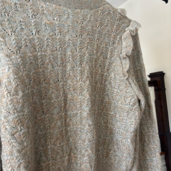 & Other Stories Button-Up Ruffle Cardigan - Beige - Picture 5 of 7